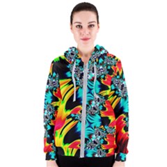 Fractal Mandelbrot Art Wallpaper Women s Zipper Hoodie