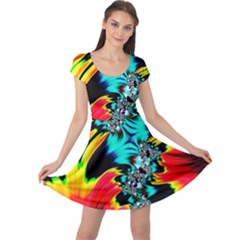 Fractal Mandelbrot Art Wallpaper Cap Sleeve Dress