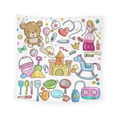 Baby Equipment Child Sketch Hand Square Tapestry (small) by Pakrebo