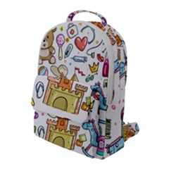 Baby Equipment Child Sketch Hand Flap Pocket Backpack (large)