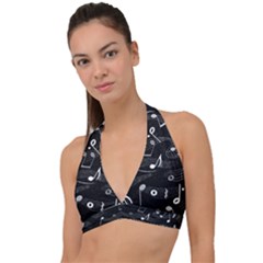 Fabric Cloth Textile Clothing Halter Plunge Bikini Top