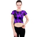 Purple Pattern Background Structure Crew Neck Crop Top View1