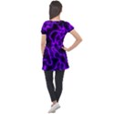 Purple Pattern Background Structure Puff Sleeve Tunic Top View2