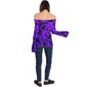 Purple Pattern Background Structure Off Shoulder Long Sleeve Top View2