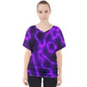 Purple Pattern Background Structure V-Neck Dolman Drape Top View1