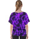 Purple Pattern Background Structure V-Neck Dolman Drape Top View2