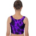 Purple Pattern Background Structure Velvet Crop Top View2