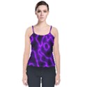 Purple Pattern Background Structure Velvet Spaghetti Strap Top View1