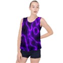 Purple Pattern Background Structure Bubble Hem Chiffon Tank Top View1