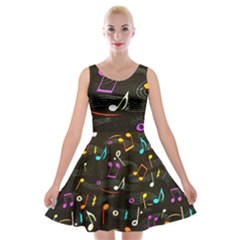 Fabric Cloth Textile Clothing Velvet Skater Dress