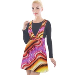 Fractal Mandelbrot Art Wallpaper Plunge Pinafore Velour Dress