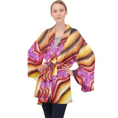 Fractal Mandelbrot Art Wallpaper Velvet Kimono Robe