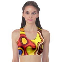 Pattern Background Structure Sports Bra by Pakrebo