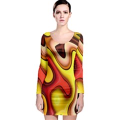 Pattern Background Structure Long Sleeve Bodycon Dress by Pakrebo