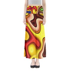 Pattern Background Structure Full Length Maxi Skirt by Pakrebo