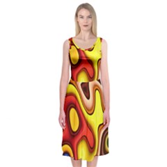 Pattern Background Structure Midi Sleeveless Dress by Pakrebo