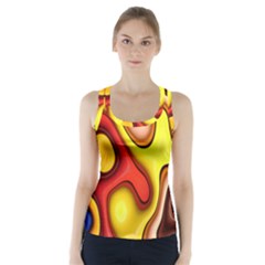 Pattern Background Structure Racer Back Sports Top by Pakrebo