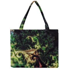 Fractal Cauliflower Green Rendered Mini Tote Bag by Pakrebo