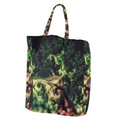 Fractal Cauliflower Green Rendered Giant Grocery Tote by Pakrebo