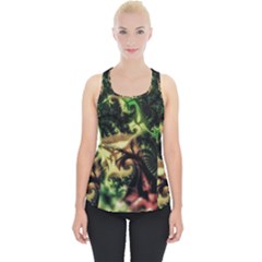 Fractal Cauliflower Green Rendered Piece Up Tank Top by Pakrebo