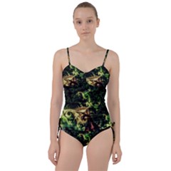 Fractal Cauliflower Green Rendered Sweetheart Tankini Set by Pakrebo