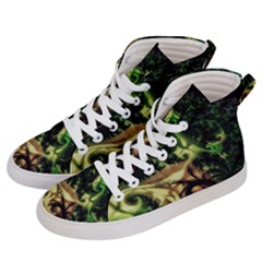 Fractal Cauliflower Green Rendered Women s Hi-top Skate Sneakers by Pakrebo