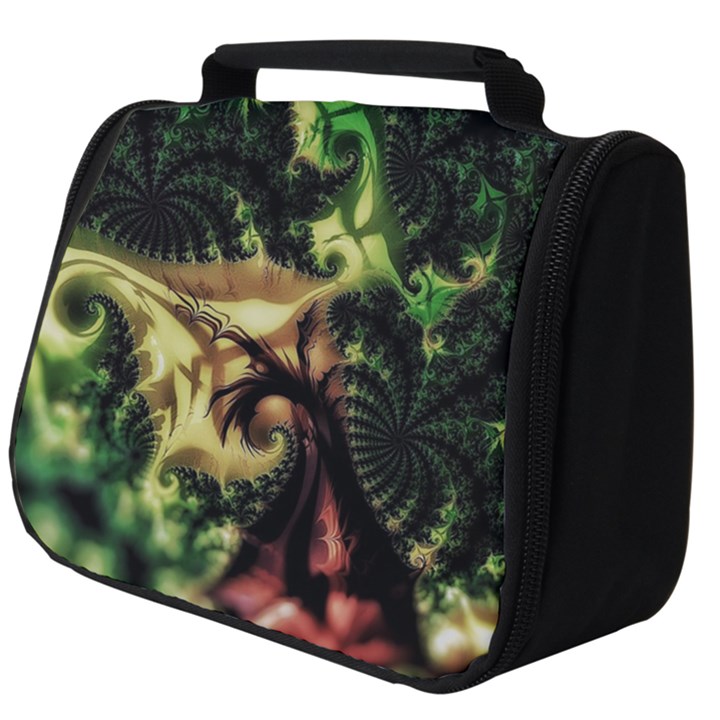 Fractal Cauliflower Green Rendered Full Print Travel Pouch (Big)