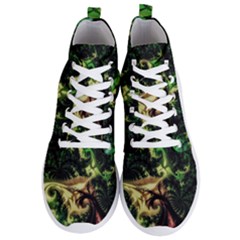 Fractal Cauliflower Green Rendered Men s Lightweight High Top Sneakers by Pakrebo