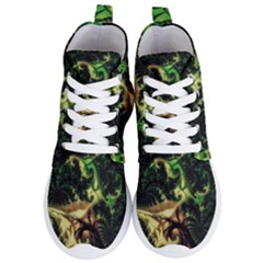 Fractal Cauliflower Green Rendered Women s Lightweight High Top Sneakers by Pakrebo