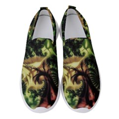 Fractal Cauliflower Green Rendered Women s Slip On Sneakers by Pakrebo