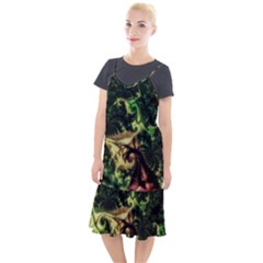 Fractal Cauliflower Green Rendered Camis Fishtail Dress