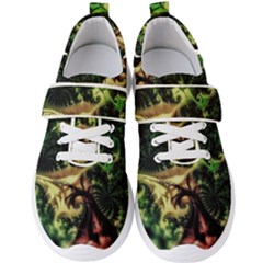 Fractal Cauliflower Green Rendered Men s Velcro Strap Shoes