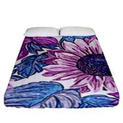 Fabric Flowers Floral Design Fitted Sheet (king Size) by Pakrebo