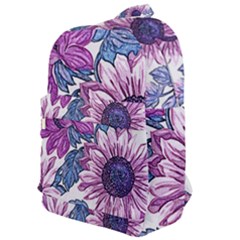 Fabric Flowers Floral Design Classic Backpack