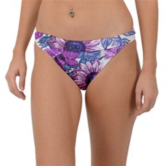 Fabric Flowers Floral Design Band Bikini Bottom by Pakrebo