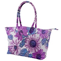 Fabric Flowers Floral Design Canvas Shoulder Bag