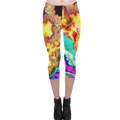 Fractal Mandelbrot Art Wallpaper Capri Leggings 