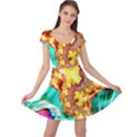 Fractal Mandelbrot Art Wallpaper Cap Sleeve Dress View1