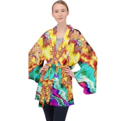 Fractal Mandelbrot Art Wallpaper Velvet Kimono Robe