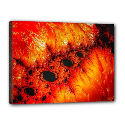 Red Fractal Mandelbrot Art Wallpaper Canvas 16  X 12  (stretched) by Pakrebo