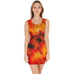 Red Fractal Mandelbrot Art Wallpaper Bodycon Dress