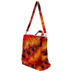 Red Fractal Mandelbrot Art Wallpaper Crossbody Backpack