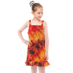 Red Fractal Mandelbrot Art Wallpaper Kids  Overall Dress