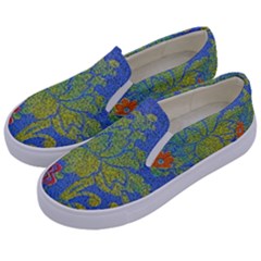 Paint Concrete Old Rough Textured Kids  Canvas Slip Ons by Pakrebo