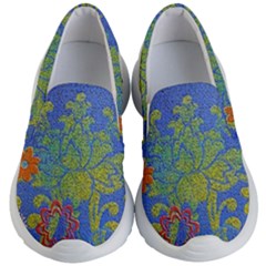 Paint Concrete Old Rough Textured Kids  Lightweight Slip Ons by Pakrebo