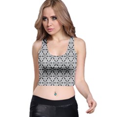 Ornamental Checkerboard Racer Back Crop Top by Mariart