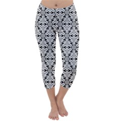 Ornamental Checkerboard Capri Winter Leggings  by Mariart