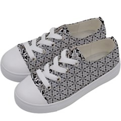 Ornamental Checkerboard Kids  Low Top Canvas Sneakers by Mariart