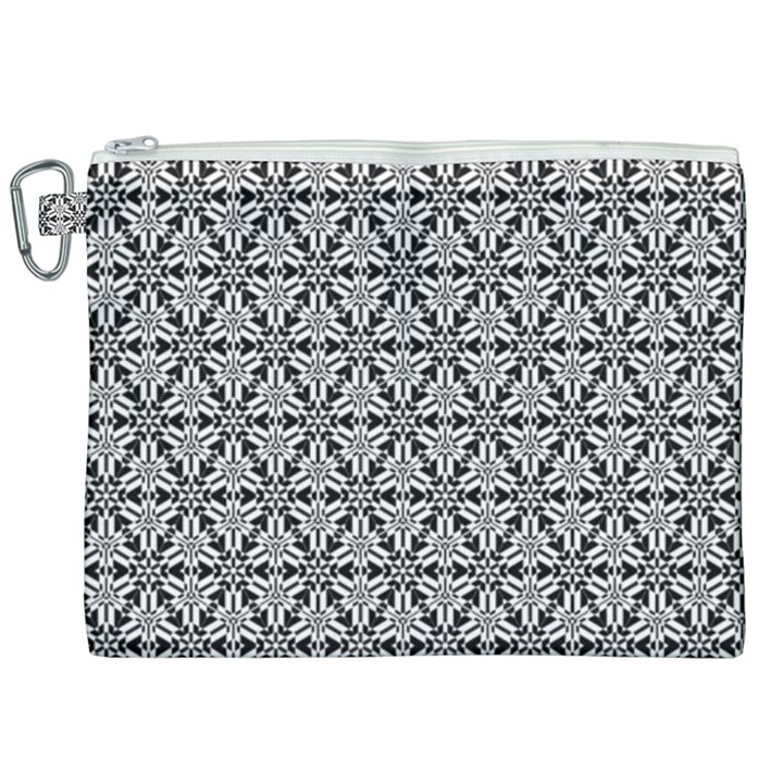 Ornamental Checkerboard Canvas Cosmetic Bag (XXL)