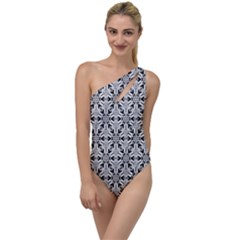 Ornamental Checkerboard To One Side Swimsuit